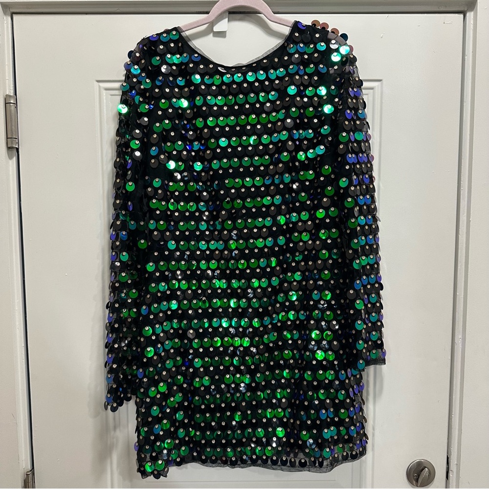 Lulu's Black Mesh Detail Dress